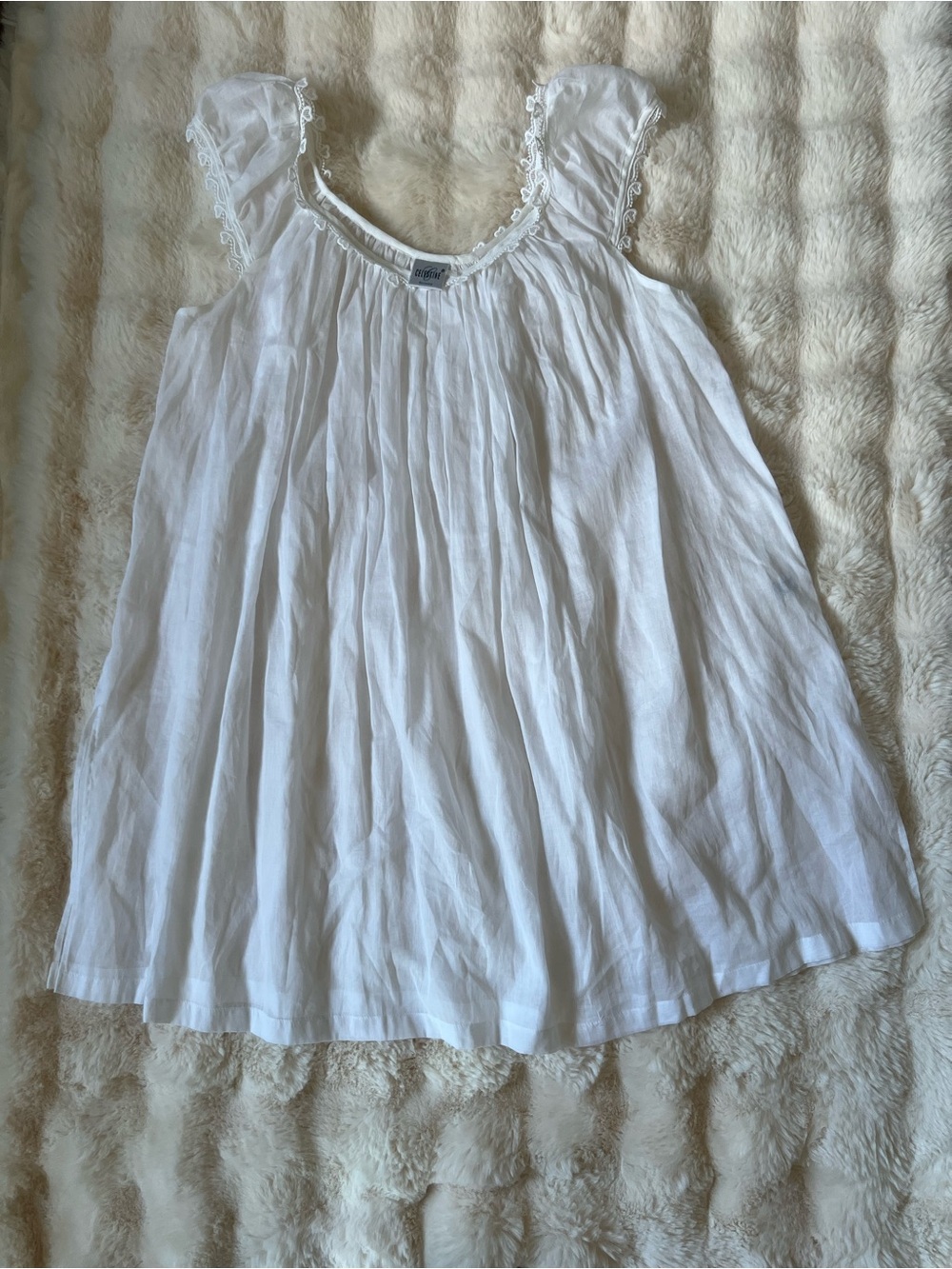 CELESTINE White Lightweight 100% Baumwolle Cotton Tunic Top